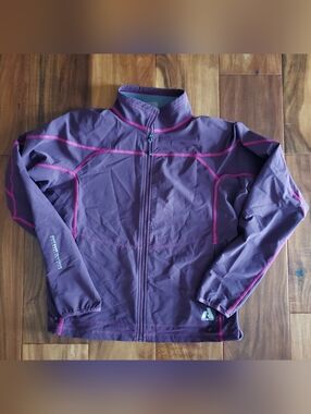 Eddie Bauer Plum Softshell Jacket with Pink Trim